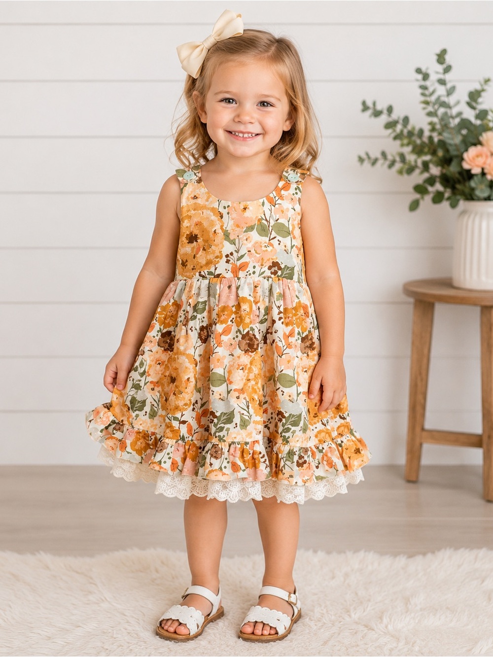 Sweet Honey Harvest Meadow Ruffle Dress